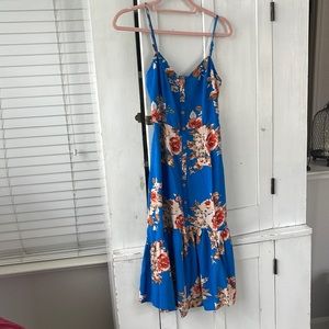 Blue floral, summer dress size small